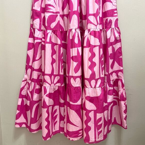 Oliphant Tuckernuck Munthe Puff Sleeve Maxi Dress in Twiggy Pink Floral Size XS - Picture 6 of 14